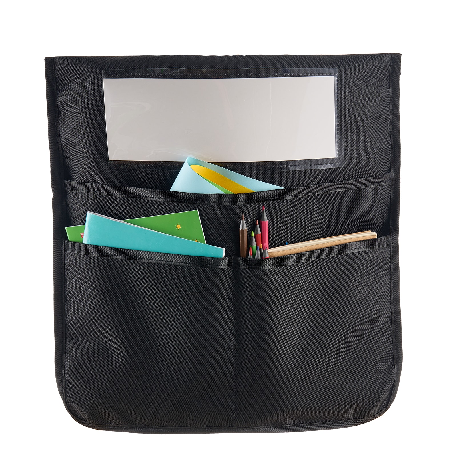 Black Classroom Seat Pockets With Name Tags For Organising Sets_voghion.com